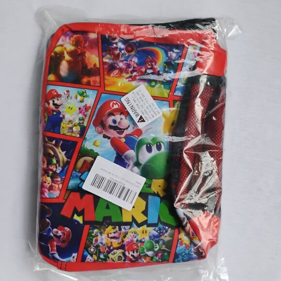 SUPER MARIO BROTHERS LUNCH BAG BOX Video Gamer gift Gaming lover Mario Luigi Yos - Picture 2 of 4